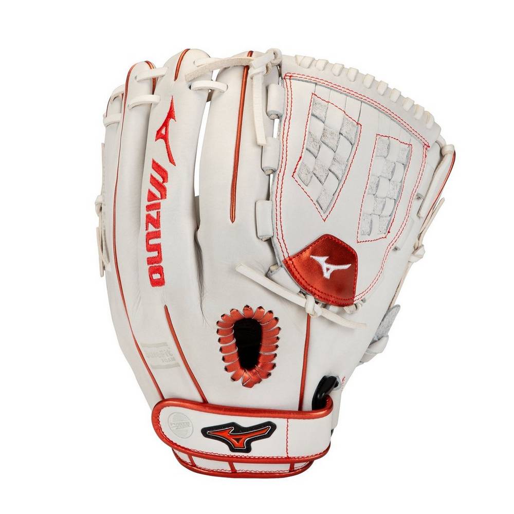 Guantes Mizuno MVP Prime SE Fastpitch 12" Mujer Blancas/Rojas Comprar GNCU-74016